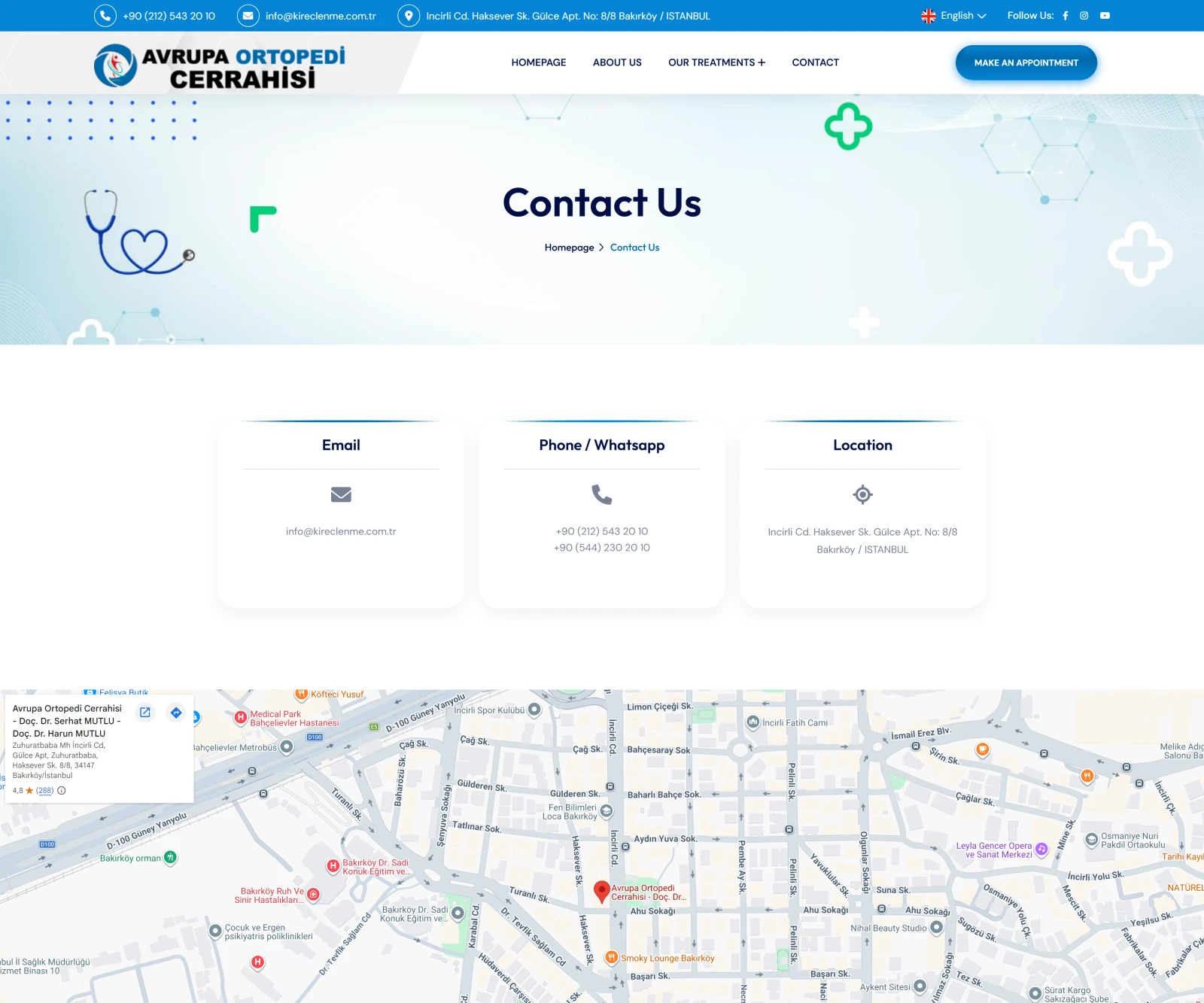 Ortopedi Istanbul Website — Project Gallery 3