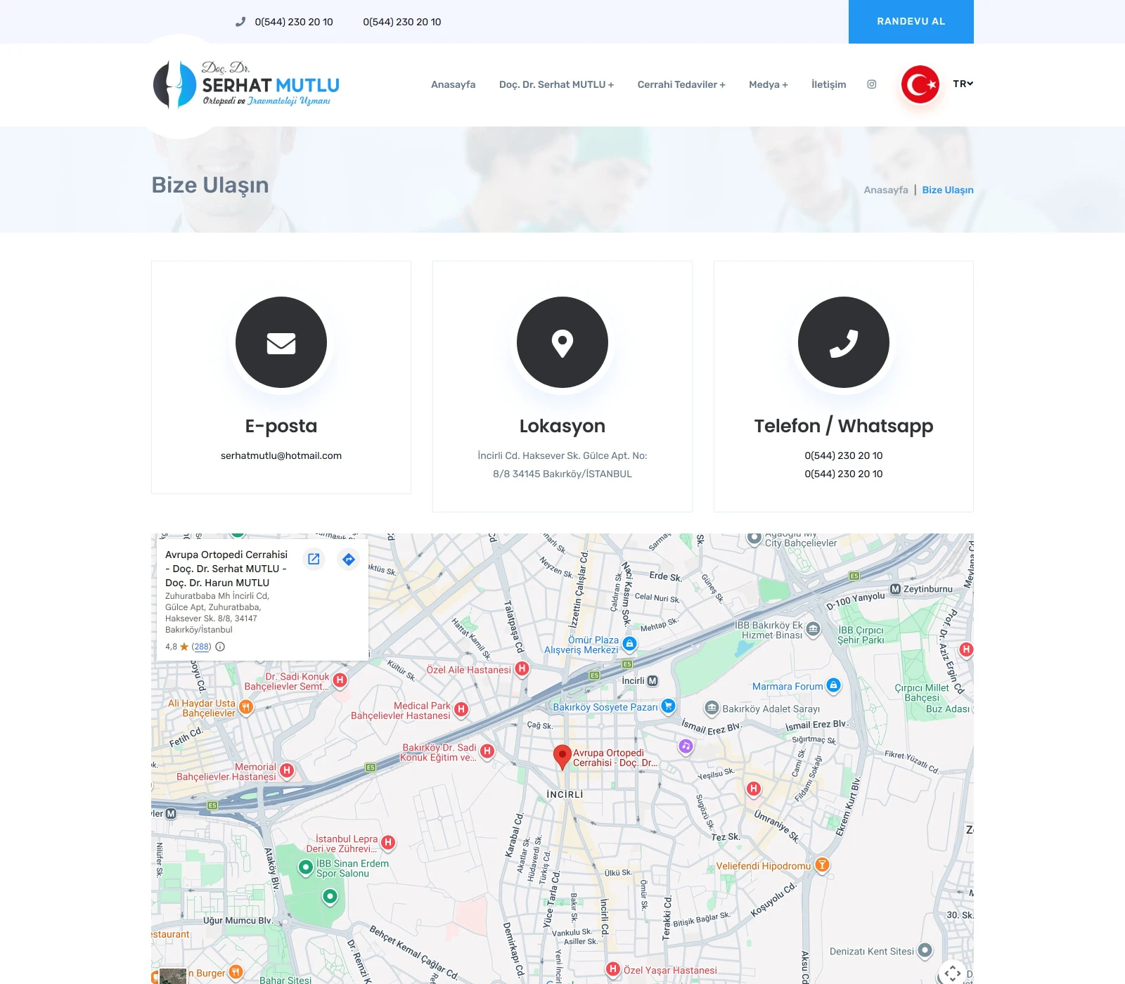Dr. Serhat Mutlu Websitesi — Proje Galerisi 2