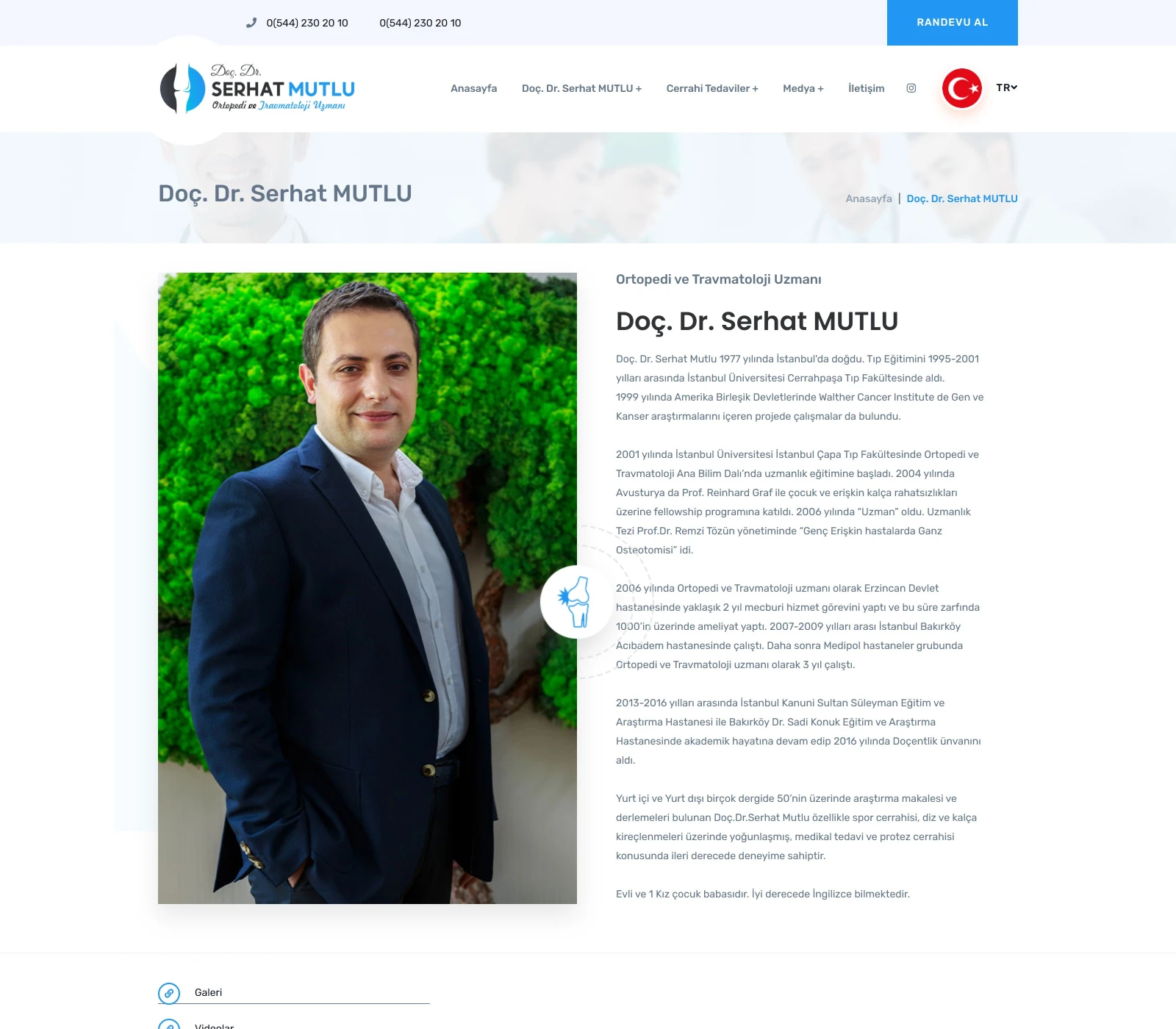 Dr. Serhat Mutlu Websitesi — Proje Galerisi 3