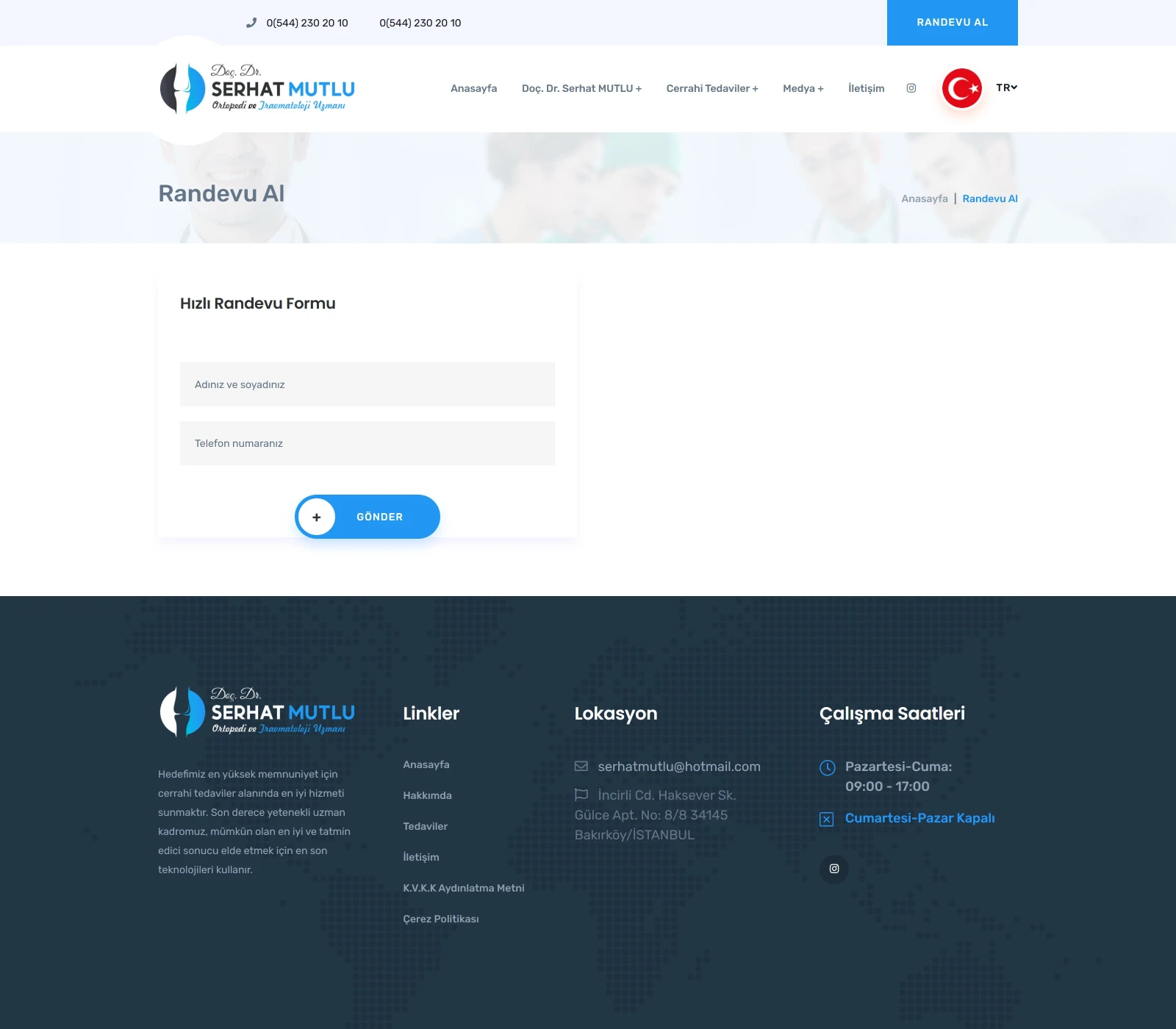 Dr. Serhat Mutlu Websitesi — Proje Galerisi 5