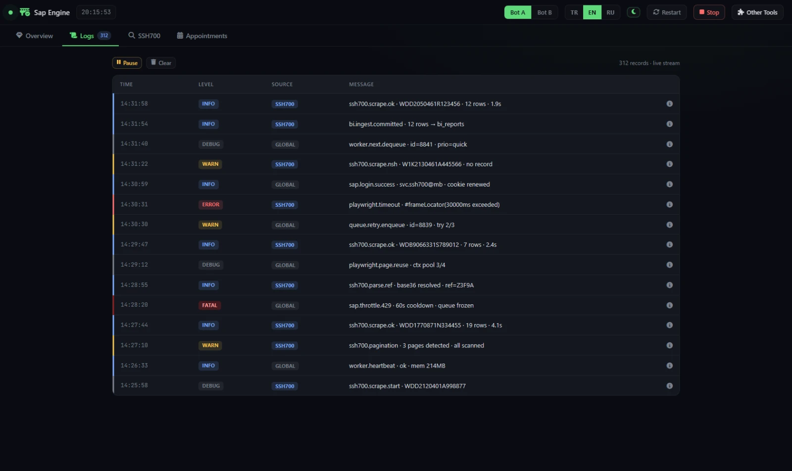 Sap Bridge — Automotive Service History Automation Bot — Project Gallery 2