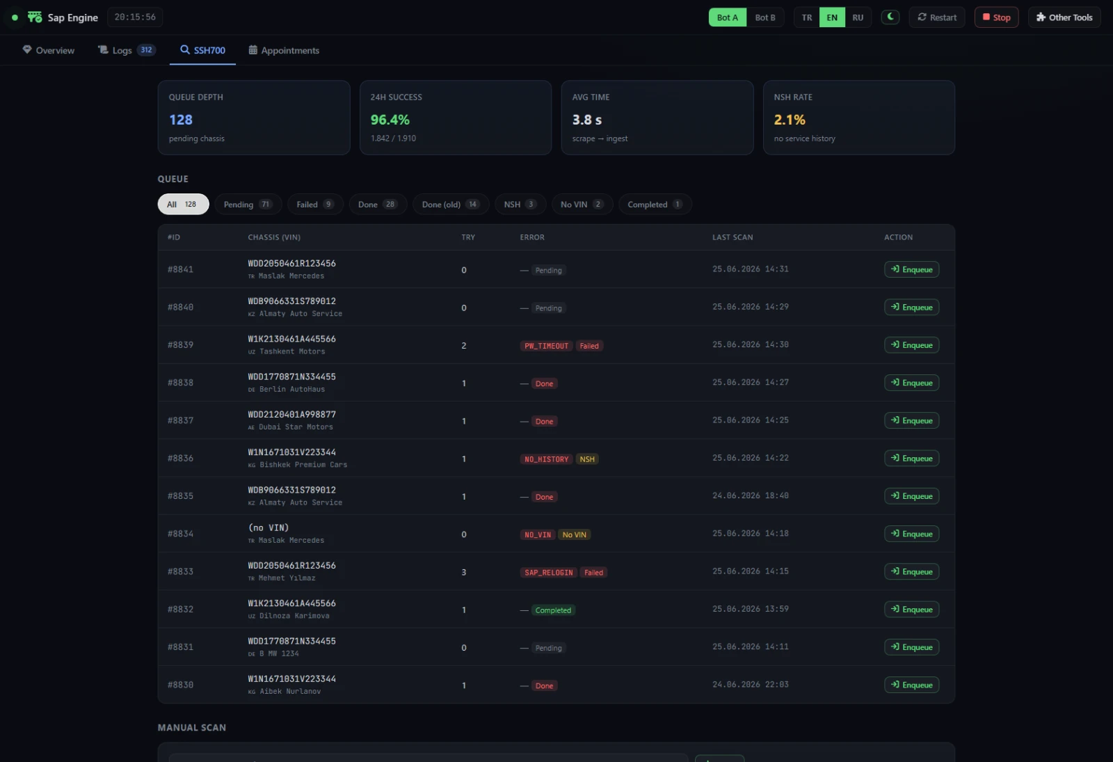 Sap Bridge — Automotive Service History Automation Bot — Project Gallery 4