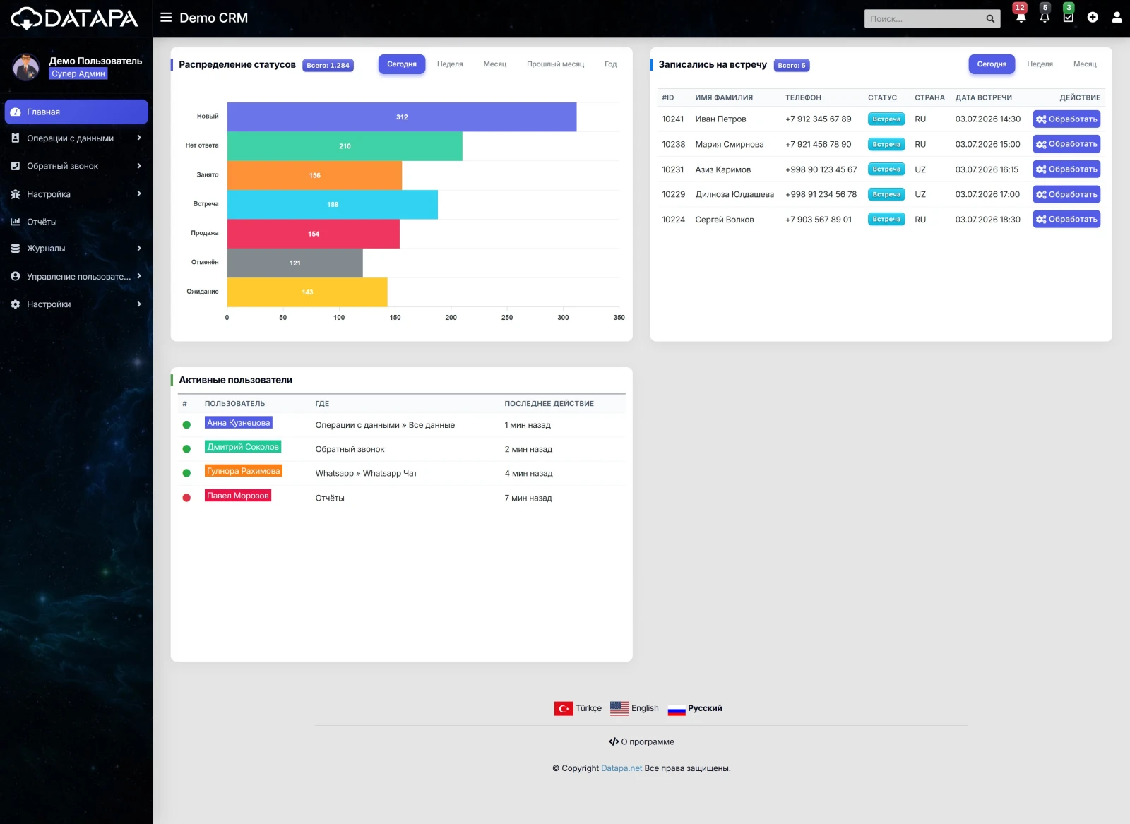 Crm-Система Для Медицинского Туризма — Интеграция С Meta, Google Ads И Tiktok — Галерея проекта 3