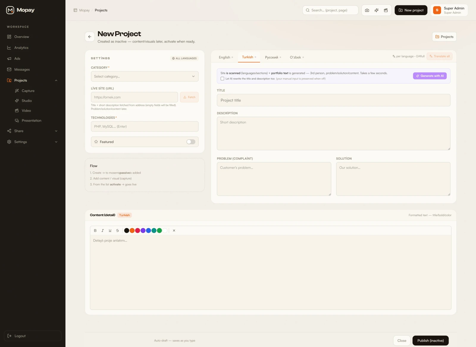 Mopay — Portfolio Capture & Social Media Automation — Project Gallery 5