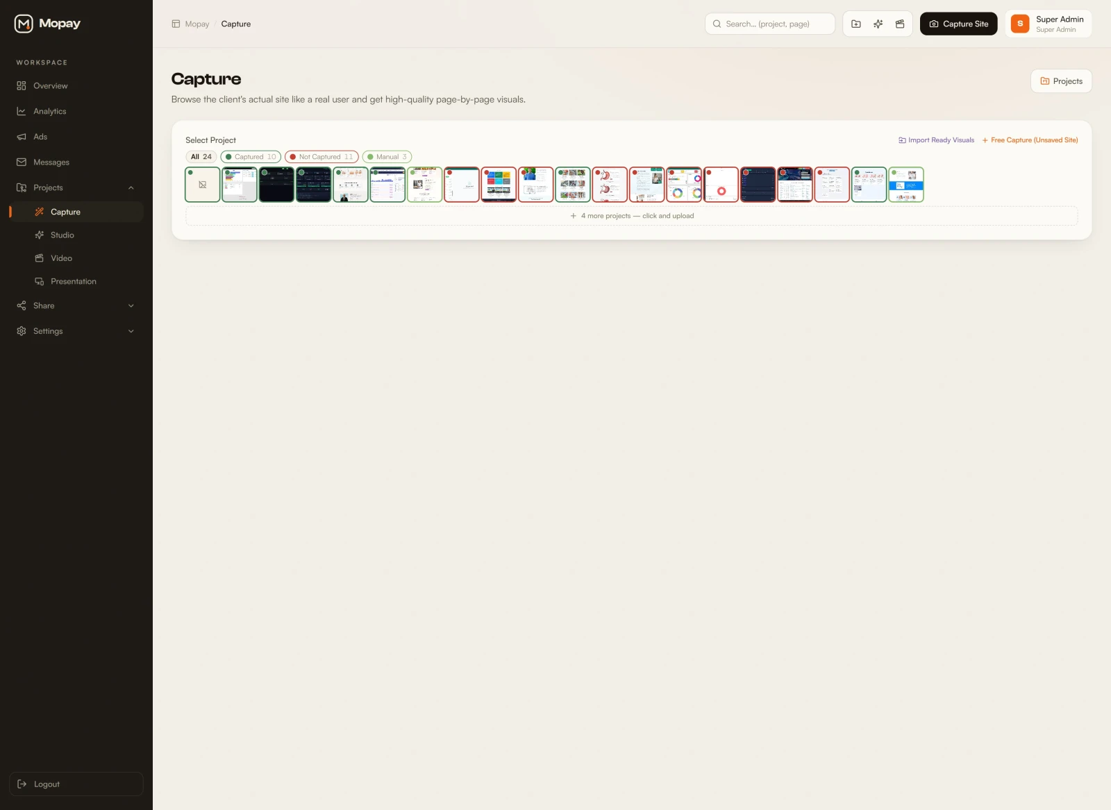 Mopay — Portfolio Capture & Social Media Automation — Project Gallery 7