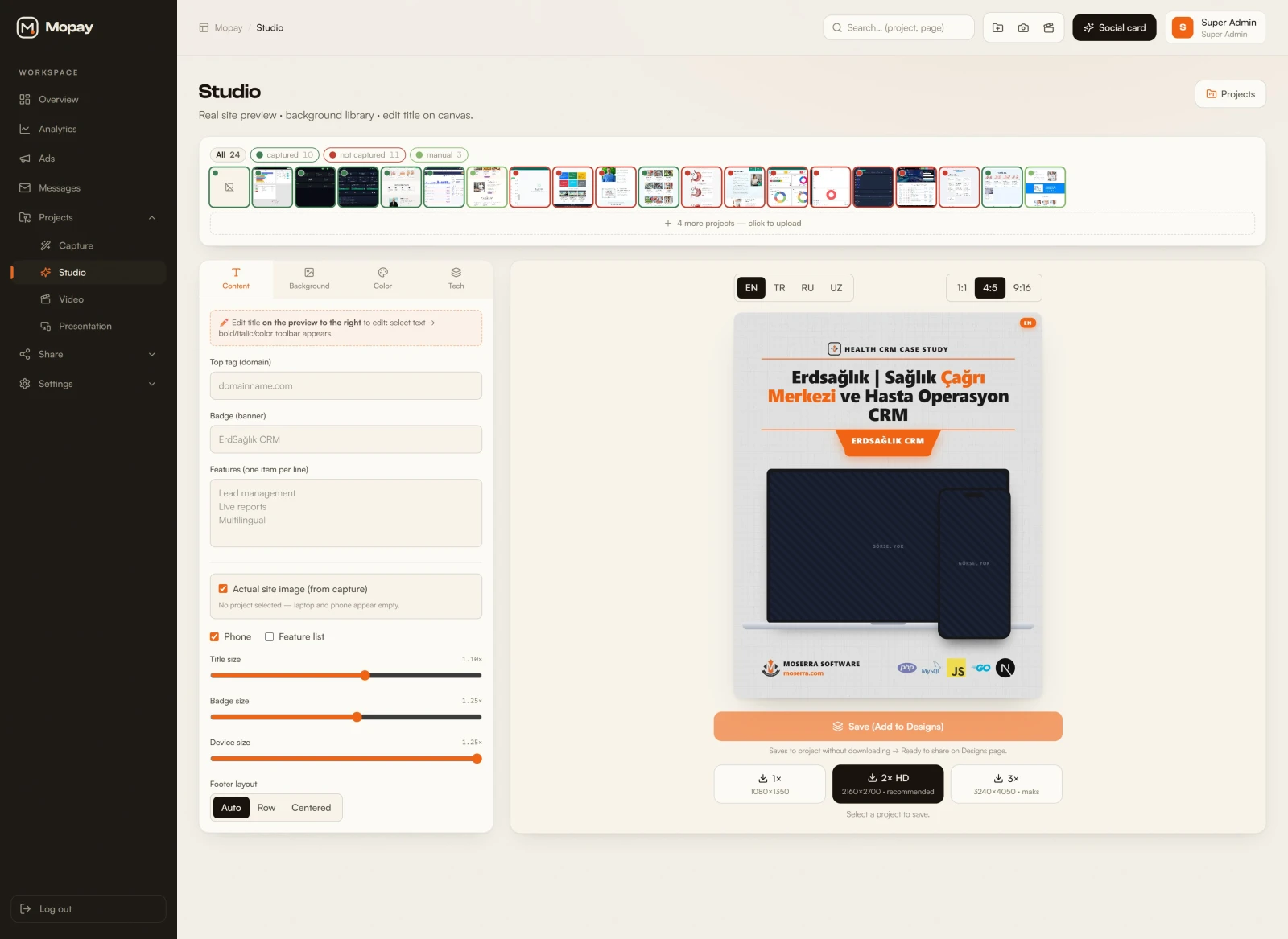 Mopay — Portfolio Capture & Social Media Automation — Project Gallery 8