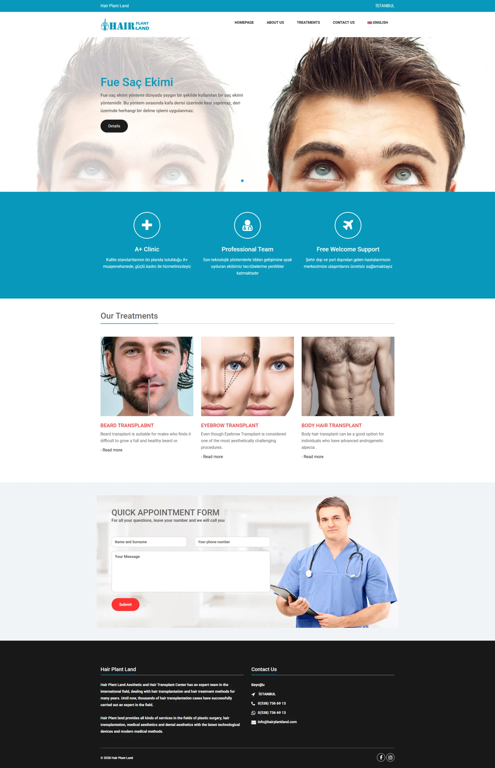 Hair Plant Land Websitesi