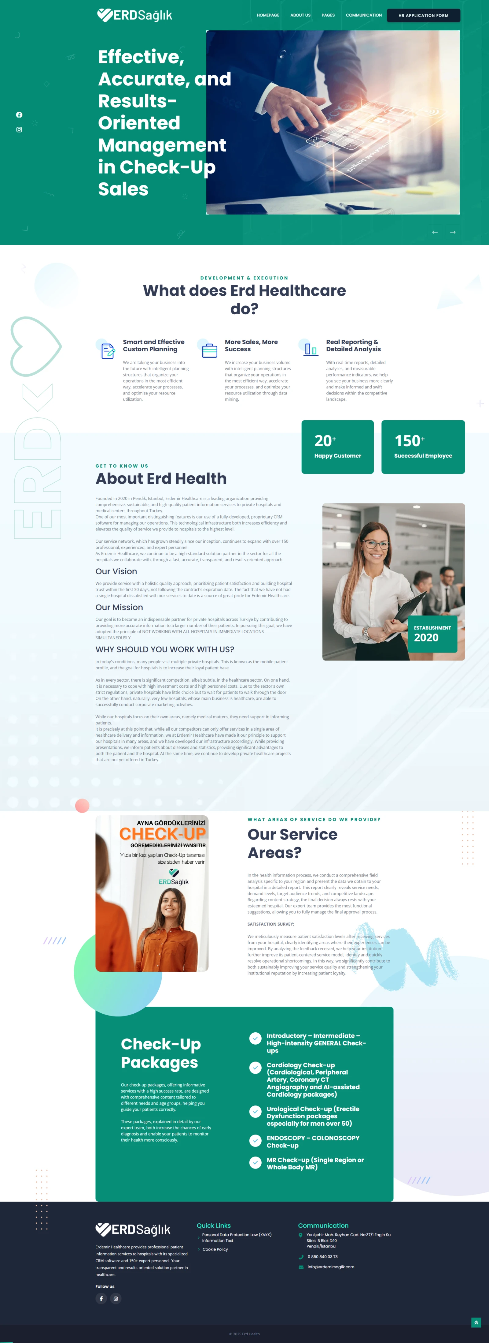 Erdemir Health Corporate Website