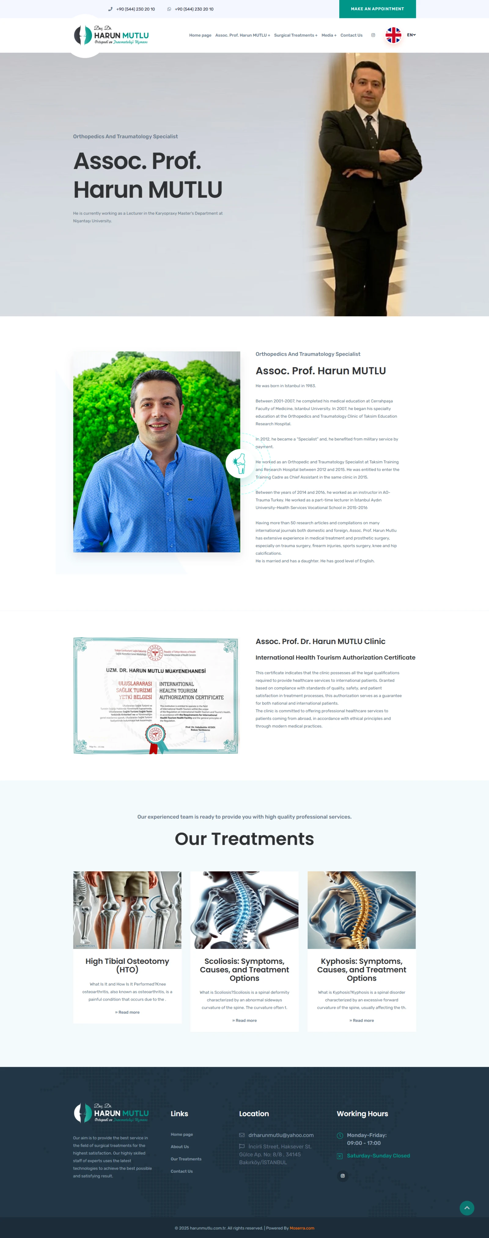 Dr. Harun Mutlu Kurumsal Web Sitesi